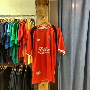 Vintage Pilsen Cervunion Red Soccer Jersey